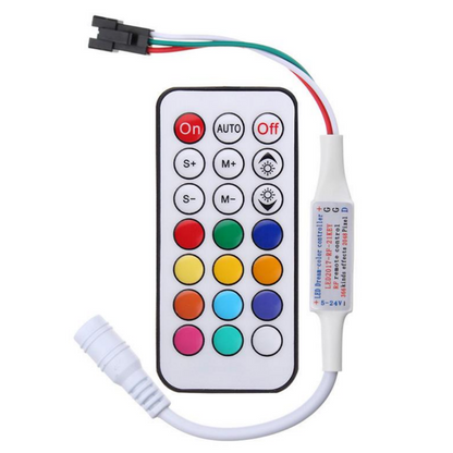 Mini RGBIC Strip Light Controller with 21 Key Remote Control