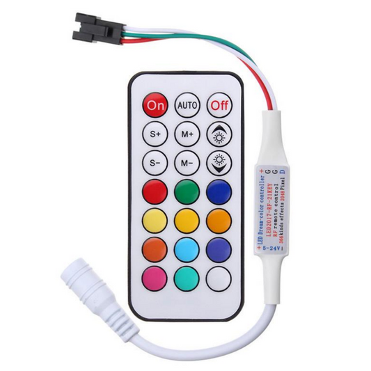 Mini RGBIC Strip Light Controller with 21 Key Remote Control