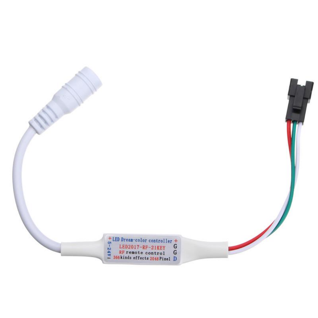 Mini RGBIC Strip Light Controller with 21 Key Remote Control