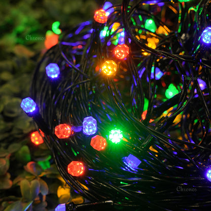 Black Wire Fancy LED Series String Lights | 8mm Multi LED