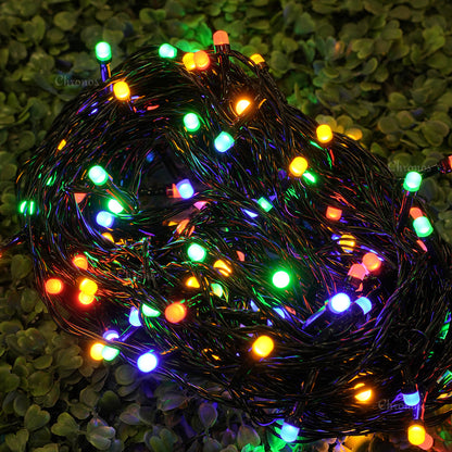 Black Wire Fancy LED Series String Lights | 8mm Multi LED