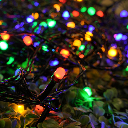 Black Wire Fancy LED Series String Lights | 8mm Multi LED