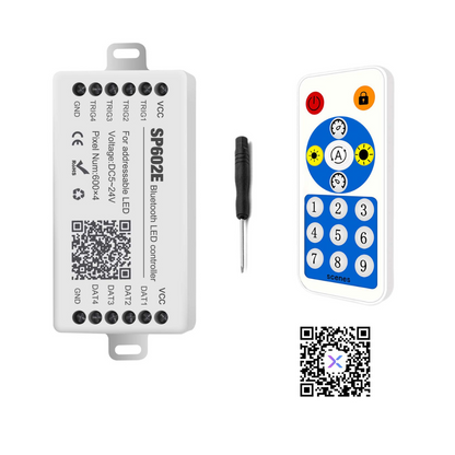 SP602E Bluetooth Pixel Controller with 4 Signal Outputs for LED Module Pixel Strip Light