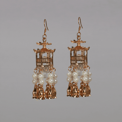 Lantern Pearl Led Earrings For Diwali Festival