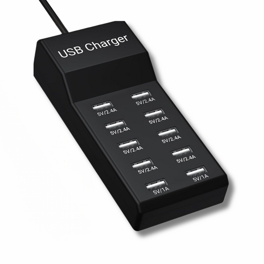 USB Charging Station – 10-Port, 50W | Fast Multi-Device Desktop Charger | Smart IC Technology