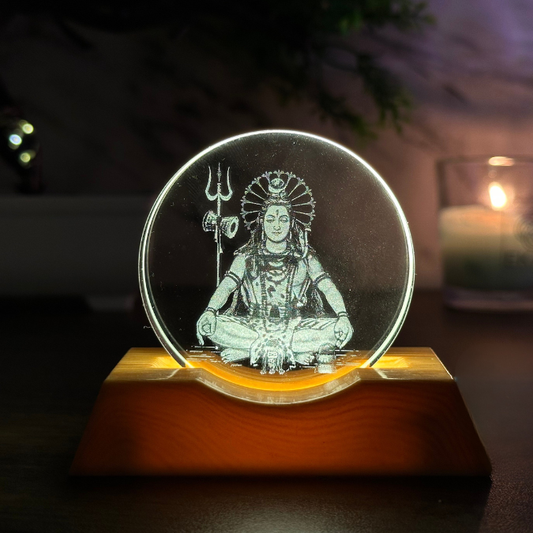 Har Har Mahadev Lamp 3D Crystal Ball Lamp
