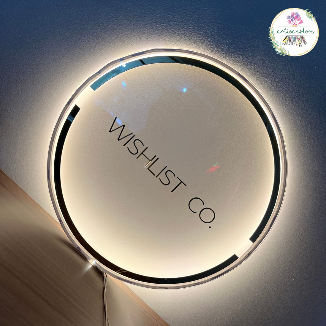 Logo round LED name plate