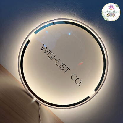 Logo round LED name plate