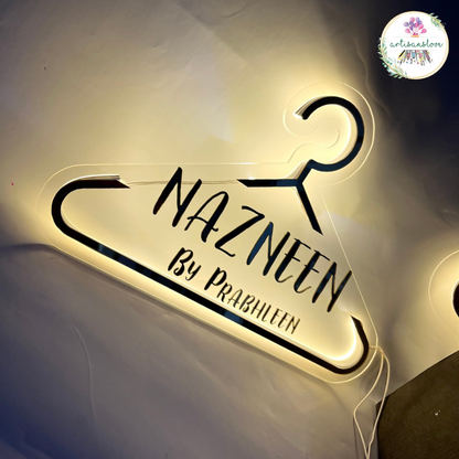 Boutique LED name plate