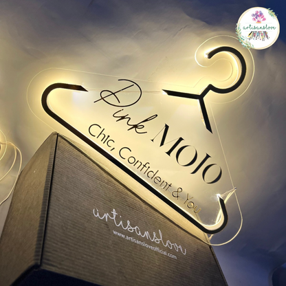 Boutique LED name plate