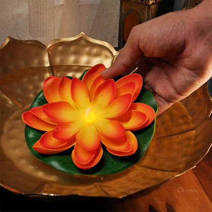LED Lotus Floating Tea Light Flower | Water Sensor | Mix Color