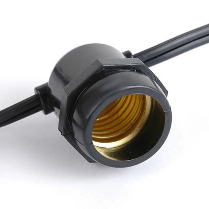 Waterproof Outdoor Hanging Bulb Holder String Lights with ST64 4W LED Bulbs