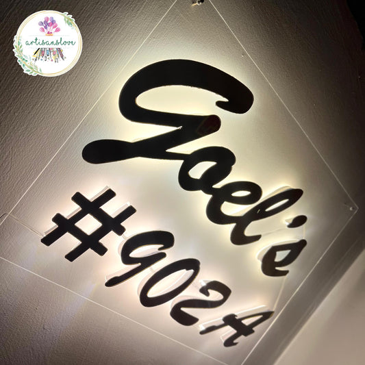 Elegant House LED name plate