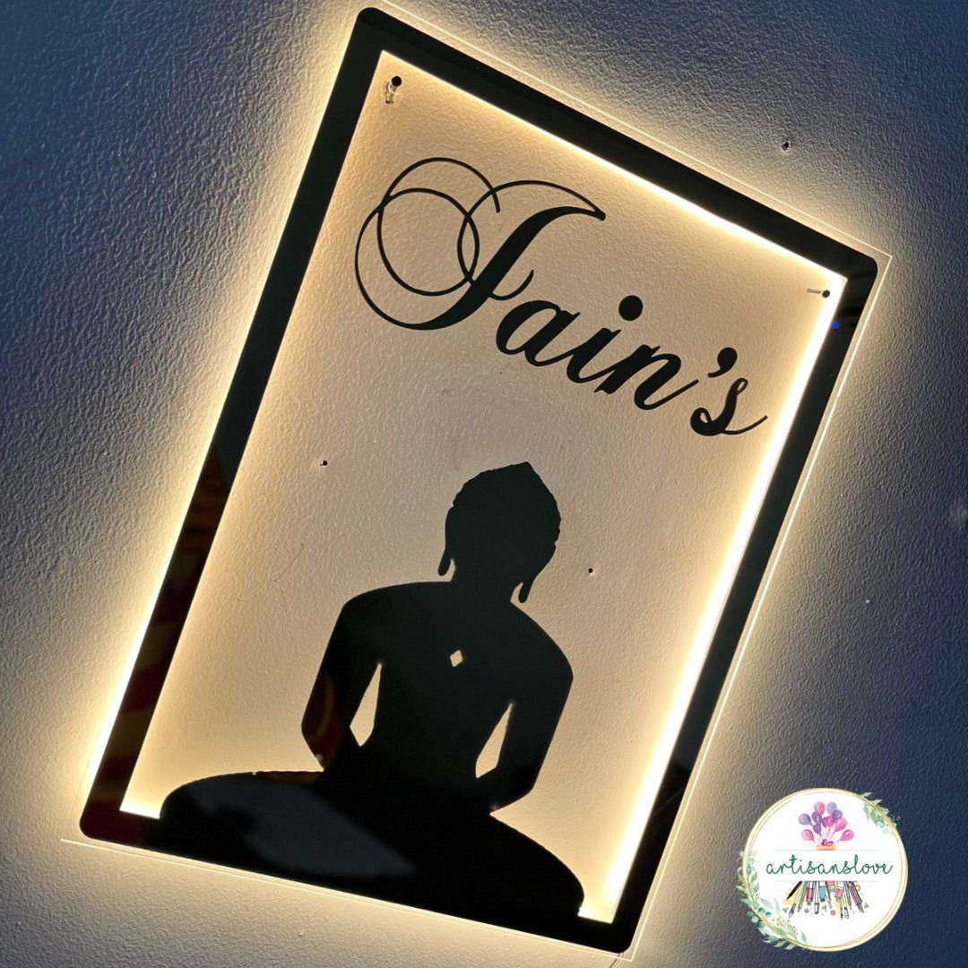 Rectangle House LED name plate