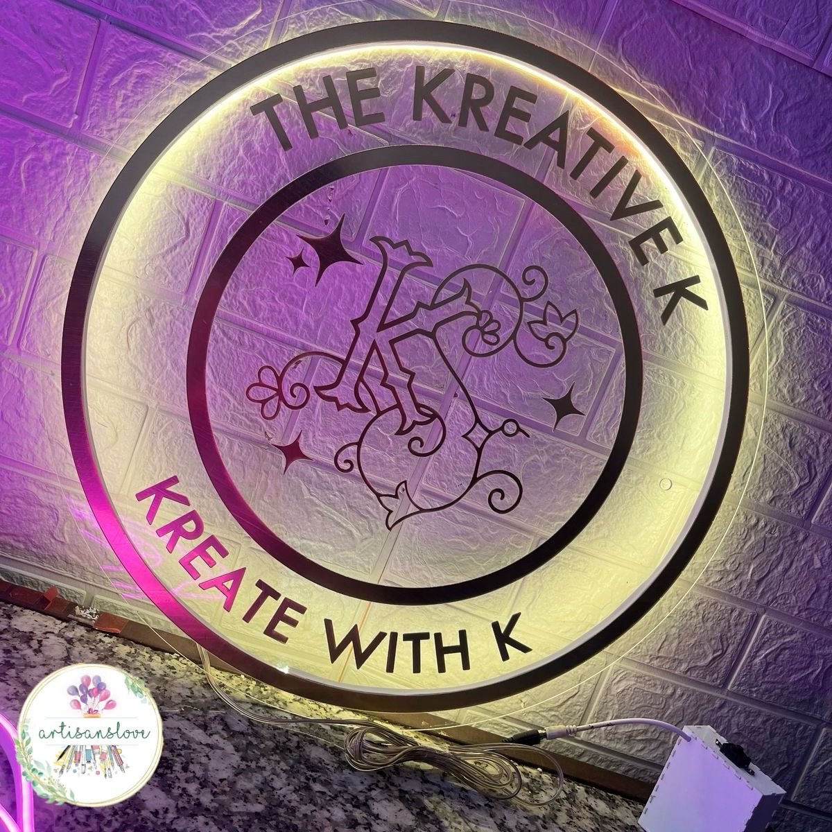 Studio LED name plate