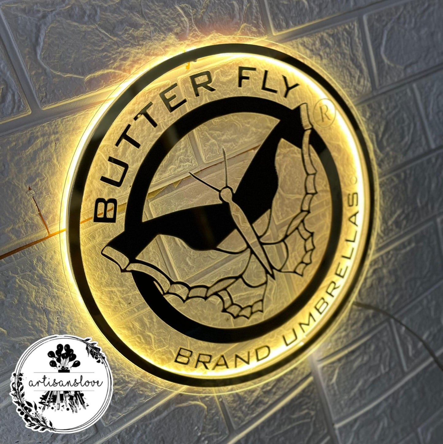 Logo round LED name plate