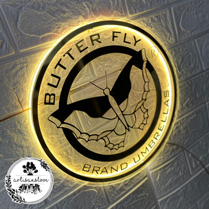 Logo round LED name plate