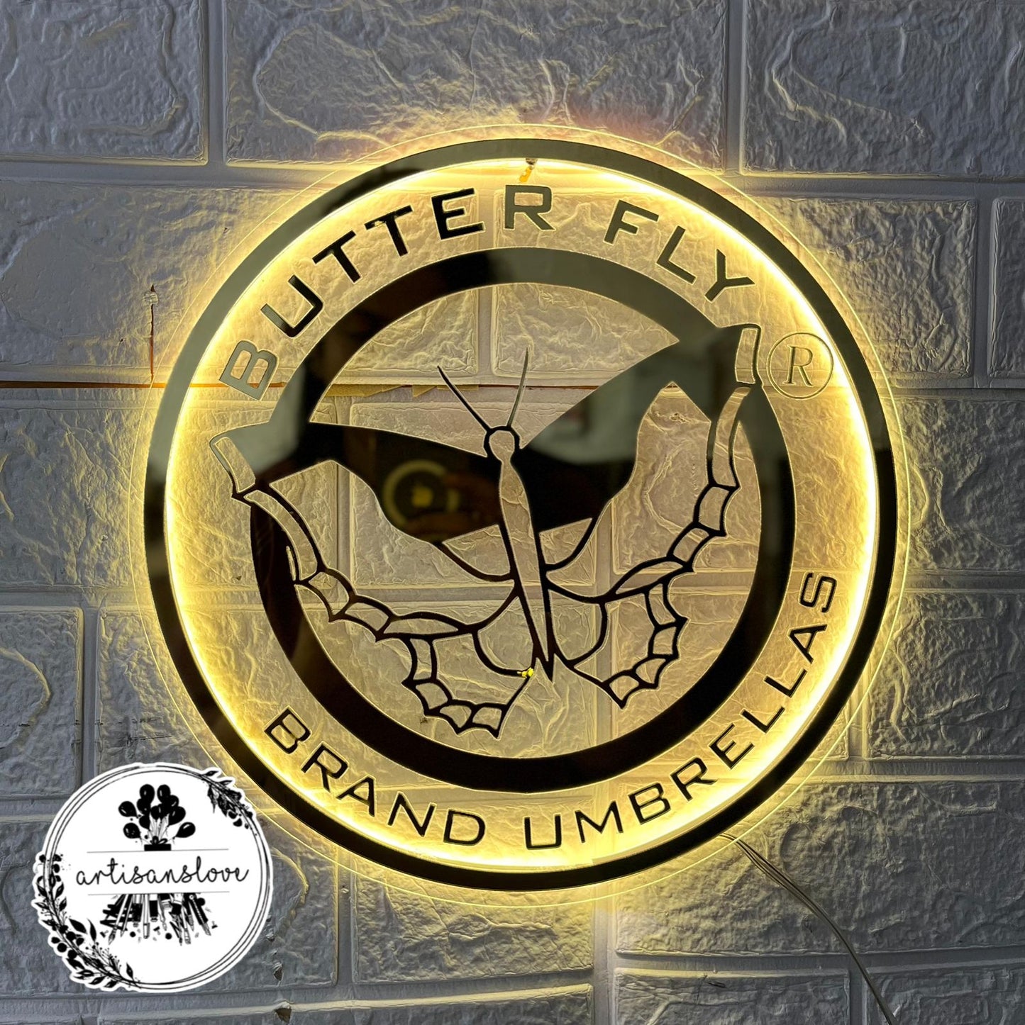 Logo round LED name plate