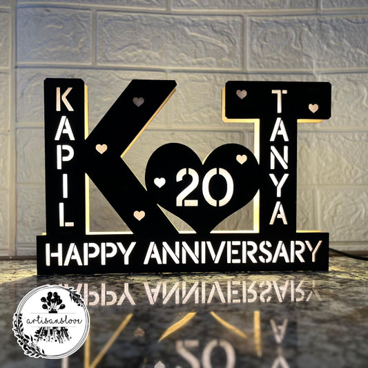 Couple Anniversary LED Lamp