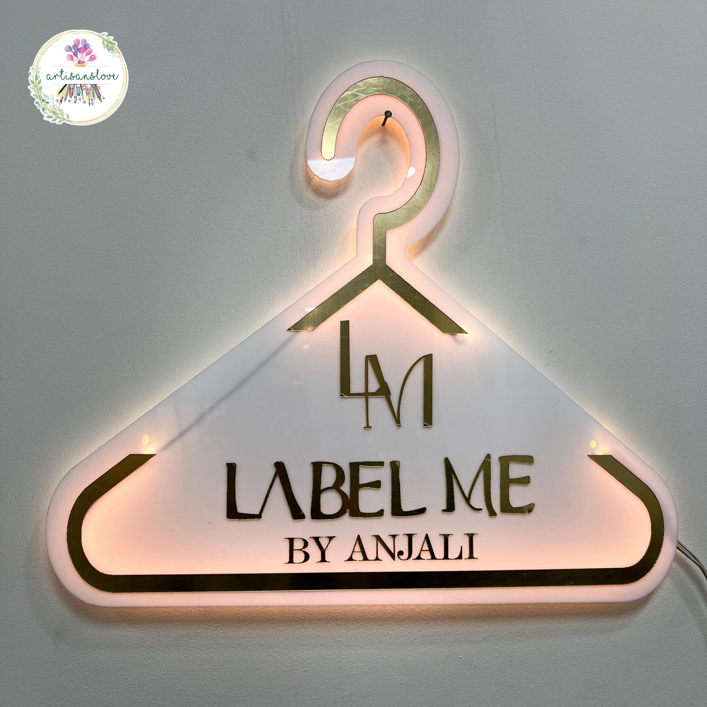 Boutique LED name plate