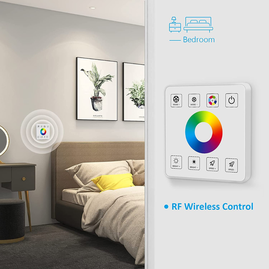 RGB Controller with Wireless Touch Panel RF Wall Mounted