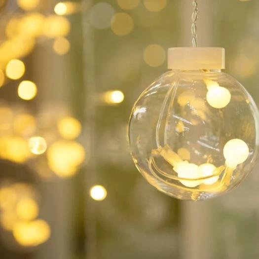 Wish Ball Curtain Lights | 12 Wish Balls | Warm White LED