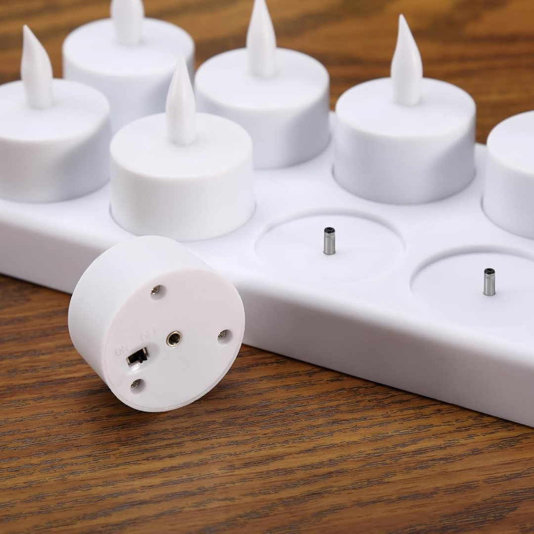 Rechargeable Tea Light LED Candles | Pack of 6 | Pack of 12