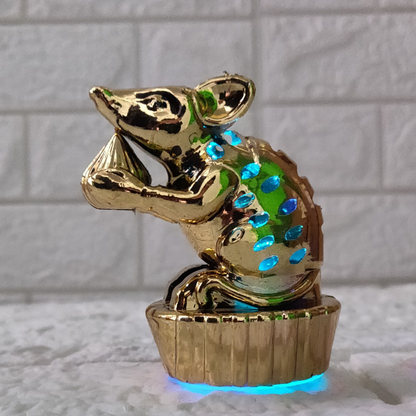 LED Mushak Lights (Set of 2) – Colour-Changing Decorative Ganpati Décor | Battery Operated | Safe & Smokeless