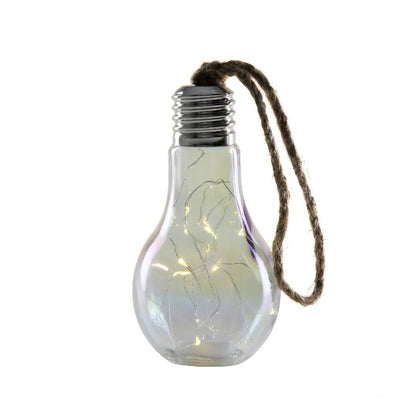 Glass Bulb with Fairy Lights | Metallic Colors