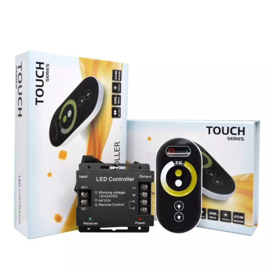 CCT Tunable LED Controller Dimmer | RF Touch Remote | 12V/24V