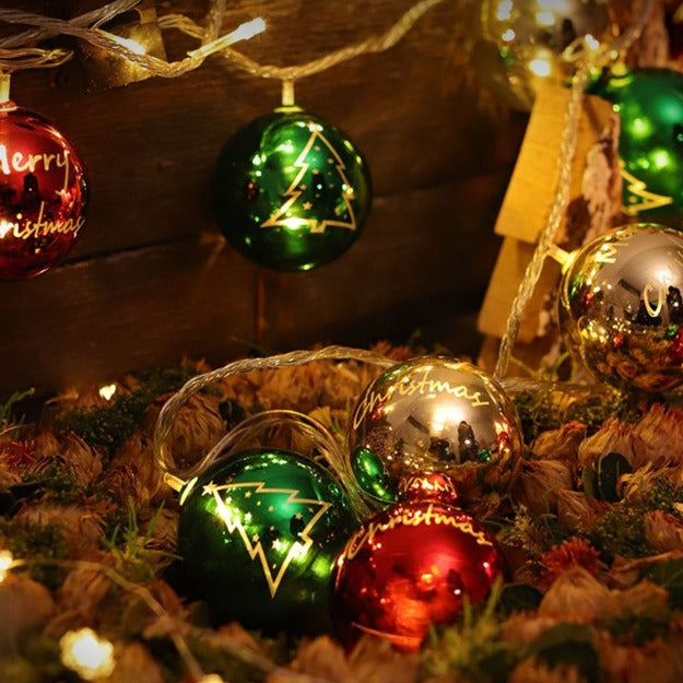 Christmas Ball String Lights | Warm White LED