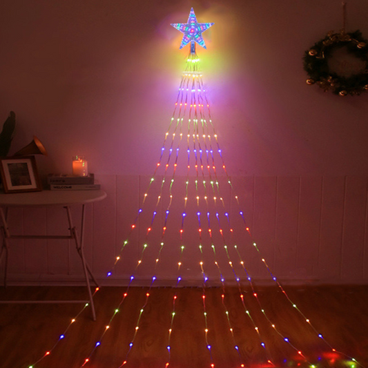 Star with 9 String Lights Christmas Tree Decoration | Multi LED