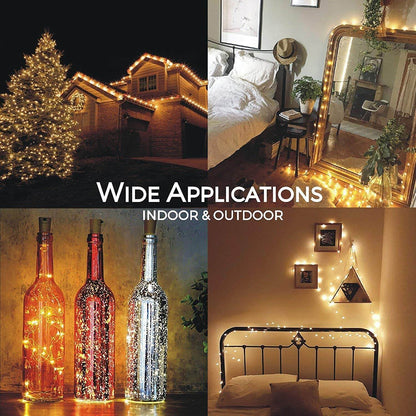 Copper Wire Fairy LED String Lights - 3AA Battery Operated