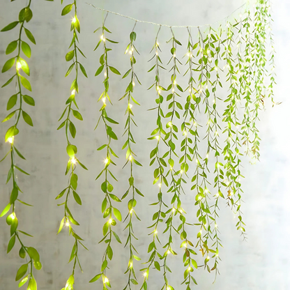 Leaves Garland Curtain Lights | Warm White | Diwali Decoration