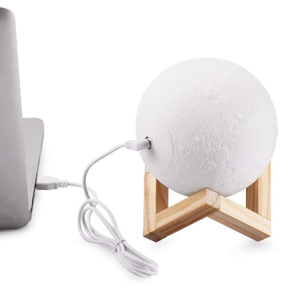 Personalized 3D Moon Lunar Lamp with Photo and Message Customization