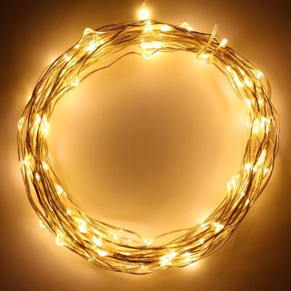 Copper Wire Fairy LED String Lights - USB Operated