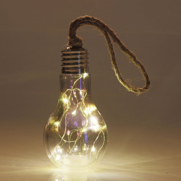 Glass Bulb with Fairy Lights | Metallic Colors