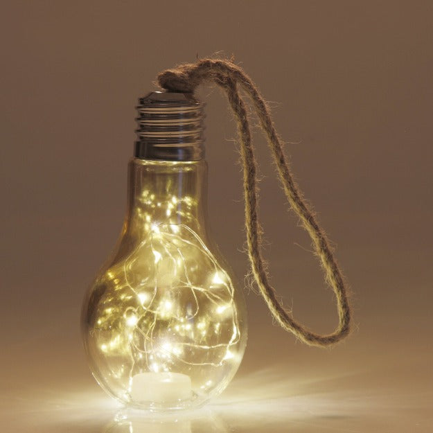 Glass Bulb with Fairy Lights | Metallic Colors