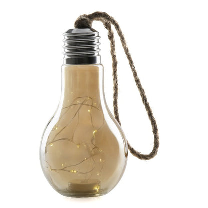 Glass Bulb with Fairy Lights | Metallic Colors