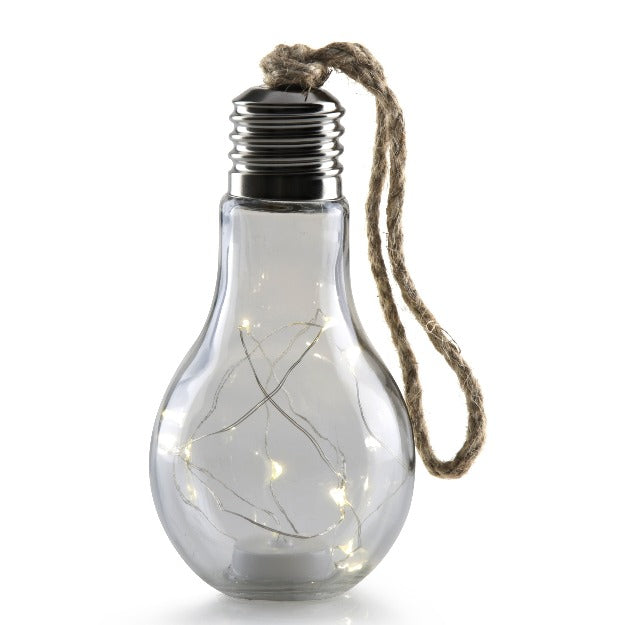 Glass Bulb with Fairy Lights | Metallic Colors