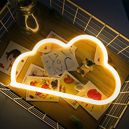 Cloud Neon Sign Light | Battery & USB Operated