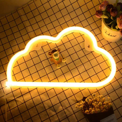 Cloud Neon Sign Light | Battery & USB Operated