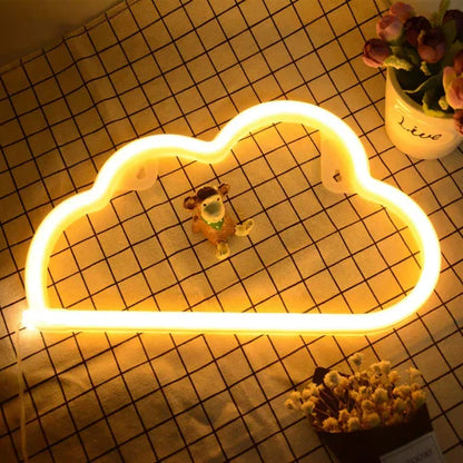 Cloud Neon Sign Light | Battery & USB Operated