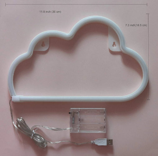 Cloud Neon Sign Light | Battery & USB Operated