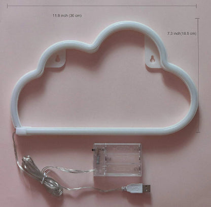 Cloud Neon Sign Light | Battery & USB Operated