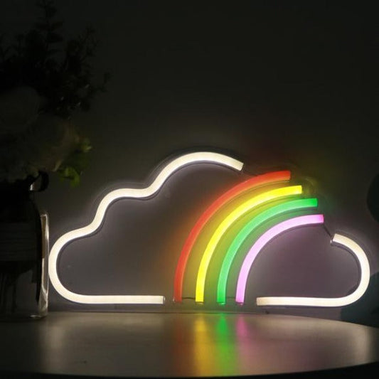 Cloud with Rainbow Neon Sign Light Wall Hanging | USB Operated