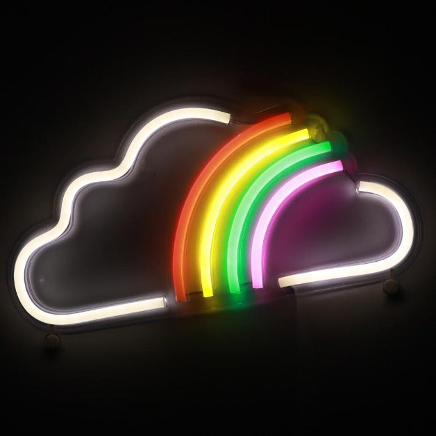 Cloud with Rainbow Neon Sign Light Wall Hanging | USB Operated