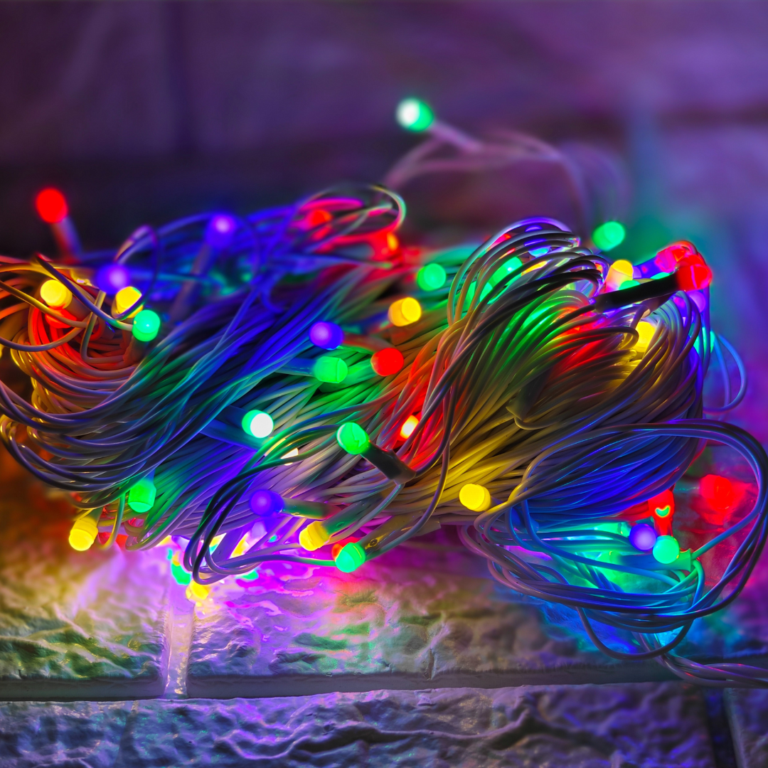 White Wire LED Series String Lights | 5mm Multi LED