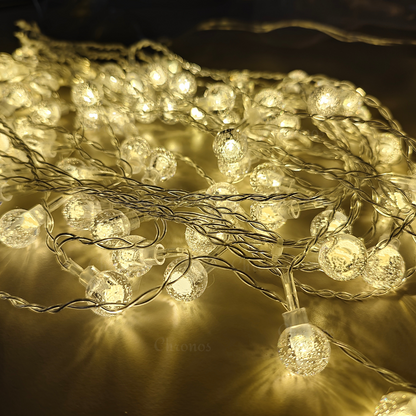 Bubble Curtain Lights – Warm White | 8 Modes | Plug & Play