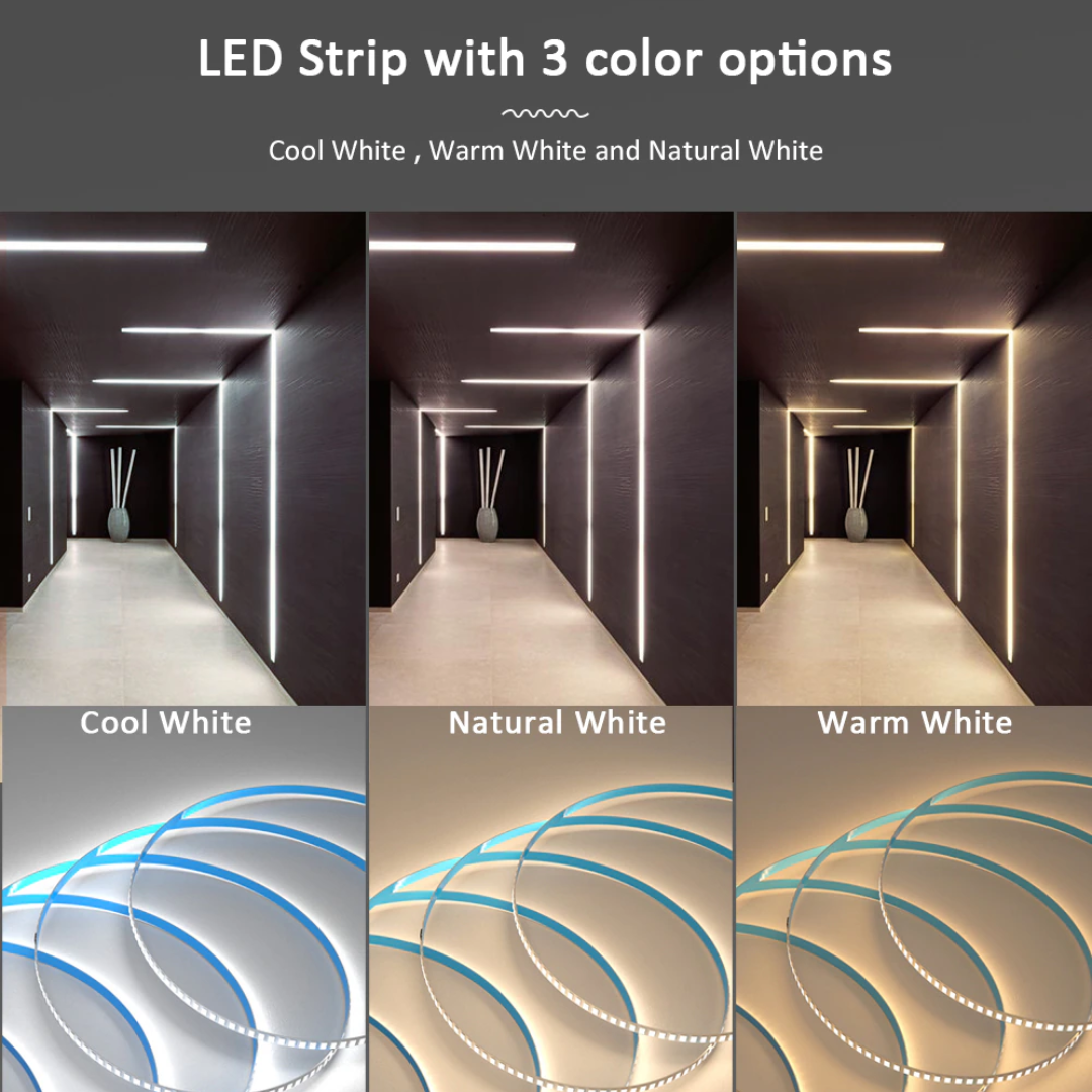 Running Flowing Water LED Strip Lights Kit - 2835 120L/m 24V WS2811 with Wireless Controller and Power Supply